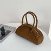 Korean Version Niche Autumn Winter Suede Handbag Large Capacity Semi Circular Versatile Handbag 230915