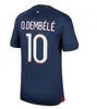 MBAPPE HAKIMI Fußballtrikot 23 24 Dembele Hernandez Ugarte Mendes Ekitike 2023 2024 Maillots de Football Shirt VERRATTI Herren Kinder Kit Uniformen ENFANT Asensio