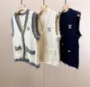 designer jacket women sleeveless V-Neck knit cardigan jackets womens coat