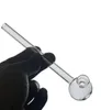15cm 30mmボールパイレックス透明オイルバーナーガラスチューブメガネウォーターパイプオイルネイルパイプ