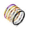 Band Rings Update Simple Stainless Steel Glaze Thin Ring Blank Tail Fashion Jewelry For Women Drop Delivery Dhxgi