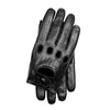 Cinq doigts gants mode hommes gants en cuir de chèvre doigt complet respirant non doublé gants de conduite antidérapants mitaine mâle 230818