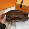 Designer väskor gammal blommabrun axelväska färgglad axelband koppling handväska mode lyx