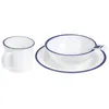 Set di stoviglie Kit di ciotole per stoviglie cinesi in melamina Bicchieri vintage Piatto da pranzo Tazza da caffè