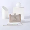 Evening Bag's Clutch Bag Party Purse Luxury Wedding for Bridal Exquisite Crystal Ladies Handbag Apricot Silver Wallet 230918