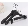 Jetdio Black Thick Wide Shoulder Plastic Clothes Hanger for Coats Jacket and Fur 10 Pieces Lot T200211271p