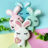 Teethers Toys 5/10pcs Cartoon rabbit silicone Teether Baby Teething Animal Rodent DIY Baby Teething Necklace Toy Food Grade Silicone beads 230919