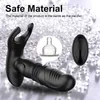 Brinquedo sexual massageador masculino massagem de próstata empurrando anal plug vibrador para homens controle remoto vibrador bunda estimulador ânus adultos 18