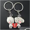 5 stylów metalowych miłośników kreatywnych miłośników breloków I Love You Heart Key Ring Lover Romantyczne dostosowanie łańcucha samochodów Dhefu