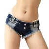 Shorts pour femmes Sexy Zipper Jeans Denim pour femmes Dj Pole Dance Bikini Bottom Femme Discothèque