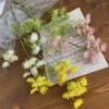 Dekorativa blommor spetsblommor gren konstgjorda med gröna blad växt hem vardagsrum bröllop arrangemang leveranser falska växter