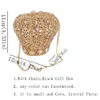 Torby wieczorowe Złote luksusowa torebka imprezowa ciasto szampanowe kobiety kryształowy dzień ślub ślubny pochette a85 230919