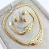 New Design Fashion Necklaces Bracelets Earrings Rings Jewelry Australia Crystal Gold Plated Jewelry Sets272U