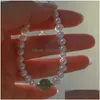 Chain Women Fashion Freshwater Pearl Bracelet Beaded Elastic Beads Jade Bracelets Jewelry Drop Delivery Dhk1C