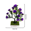 Flores decorativas 1 peça mini enfeites de mesa plantas falsas decoração de casa flor artificial bonsai simulação rosa em vaso