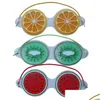Sömnmasker Ice Gel Eye Mask Party Favor Cold Compress Söta frukt geler Eyes Tatigue Relief Cooling Care Relaxation Drop Delivery Heal DHP5C