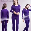 Women's Thermal Underwear Sexy Thermal Underwear Women Suit Thin Round Neck Tight-fitting Long Body Shaped Slim Intimate Sets Pajamas Warm Autumn Winter L230919