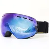 Skibrille Kinder Skibrille mit Abdeckung Anti-Fog-Linse Magnetfolie Doppelschicht Snowboard Anti-Rutsch-Schneebrille Skimaske Snowboard 230919