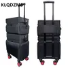 Cosmetic Bags Cases KLQDZMS Highquality Fashion Oxford Cloth Makeup Bag Ladies Rolling Trolley Luggage Carryon Wheel Multifunctional Case 230919