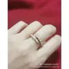 2024 Designer Bulgariiy Jewelry Band Rings Japanese Korean Bone Ring med 18K Rose Gold Elastic Snake Full Diamond Fashion Open