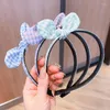 Hair Accessories 2023 Spring Summer Cloth Colorful Plaid Cute Ear Hairbands For Girl Kids Kawaii Fairy Beach Thin Headband