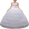 Petticoats High Quality Women Crinoline Petticoat Ballgown 6 Hoop Skirt Slips Long Underskirt for Wedding Bridal Dress Ball Gown329J