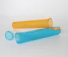 Contenitore in plastica antiodore Tubi per fiale CR Incernierato Flip Squeeze Bottiglia Cono per sigari Tubo per rotoli di medicinali 85 90 98 109 116 Etichetta adesiva personalizzata nera trasparente da 120 mm