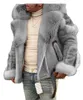 Мужское зимнее утолщенное теплое пальто из искусственного меха, мужское пальто из искусственной кожи, бархата и меха с большим шерстяным воротником и длинными рукавами 230919
