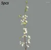 Decorative Flowers 5pcs Artificial 100cm Snow Willow Wedding Flower Silk Texture Pastoral Style Living Salon Room Vase Decoration DIY Props