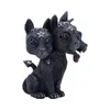 Porte-papier toilette Animal mignon 3 têtes chien Statue Figurines décoratives résine artisanat Halloween ornement bureau décoration décor à la maison accessoires 230919