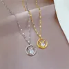 Hanger kettingen voor vrouwen roestvrij staal Lucky Zodiac Moon Star sleutelbeen ketting meisjes sieraden