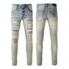 Jeans vintage da uomo Pantaloni denim hip-hop americani a 23 jeans firmati miri pantaloni ricamati jeans attillati da uomo