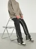 Jeans masculinos soltos homens reto tornozelo comprimento cintura alta estilo punk europeu retro lavado elegante streetwear hip-hop camuflagem