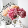 Bouquet d'hortensia artificiel, 1 pièce, fleurs décoratives, décoration de maison, bricolage, Arrangement floral de mariage, fournitures de fête, accessoires Po