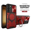 Fundas para teléfono con protección de lente deslizante Kickstand para Samsung Galaxy A54 A34 A24 A14 A04 A Series con soporte de anillo de rotación de 360 grados Funda para teléfono a prueba de golpes