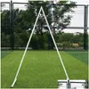 Wedding Arches Triangle Shelf Wrought Iron Artificial Flowers Stand Party Event Stage Backdrop Decoration White Gold Arch1 Drop Deli Oti9A