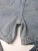 Dames Jumpsuits Rompertjes TWOTWINSTYLE Chique jeans met gesplitste rits voor dames Hoge taille Patchwork Zakken Uitgesneden Casual Jean Vrouwelijke modekleding 2023 230919