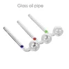 Cachimbo de vidro pirex de 5,5 polegadas, queimador de óleo, cachimbo de mão de vidro grosso colorido, cachimbos transparentes com balanceador diferente, acessórios para cachimbo de água