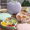 Bowls Apple Shape Tray Multi Sectional Snack Bowl With Lid For Storing Dried Fruits Nuts Candies