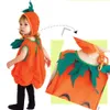 Rompers Baby Girls Boys Halloween Pumpkin Costume Sleeveless Top with Hat Outfits 2Pcs Holiday Party Cosplay Dress Costumes 230919