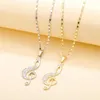 Pendant Necklaces Environmental Alloy Musical Crystal Adjust Necklace For Women Cut Charms Choker Girls Fashion Jewelry Gifts