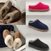 Luksusowy Tazz Slipper Tasmans Kaptaki Women Slip-On Platforma Plates Slajdes Czarne kasztanowe trampki mody designerskie buty fur