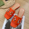 New Flat Bottom Couple Slippers Luxury Designer Classic Letter Rhinestone Two Styles of Sandals Leather Large Sole Slingback Non slides Couple House Slippers