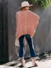 Kadın Örgü Tees S Fitshinling Batwing Sleep Boho Örme Cepleri Tatil Büyük Boy Kış Palto Twist Gevşek Vintage Uzun 230918