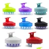 Brosses de bain Éponges Épurateurs Shampooing Cuir chevelu Sile Mas Brosse Confortable Lavage des Cheveux Peigne Corps Spa Minceur Personnel Outils de Santé Drop Dhitv