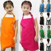 New Kids Apron Child Painting Cooking Baby Pinafore Solid Color Kitchen Toddler Clean Aprons260B