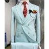 Mäns kostymer Blazers Business Classic Men 2 Piece Groom Wedding Formal Blazer Slim Fit Daily Tuxedos Double Breasted Costume Homme Wear Outfits 230919