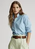 Kvinnors blusar skjortor 2023 Spring Autumn RL Women Cotton Lit Shirt Långärmad Camisa Kvinnlig mode Casual Chemise Top 230919