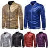 Abiti da uomo Blazer Giacca da uomo con paillettes Bling Giacca college oro lucido Cappotti da sposa Giacca moda Capispalla Uomo Party Stage Prom Chaqueta 230919