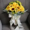 Fiori nuziali Bouquet fatti a mano Damigella d'onore con nappa di fiori squisiti per oggetti di scena per il ballo di fidanzamento, anniversario